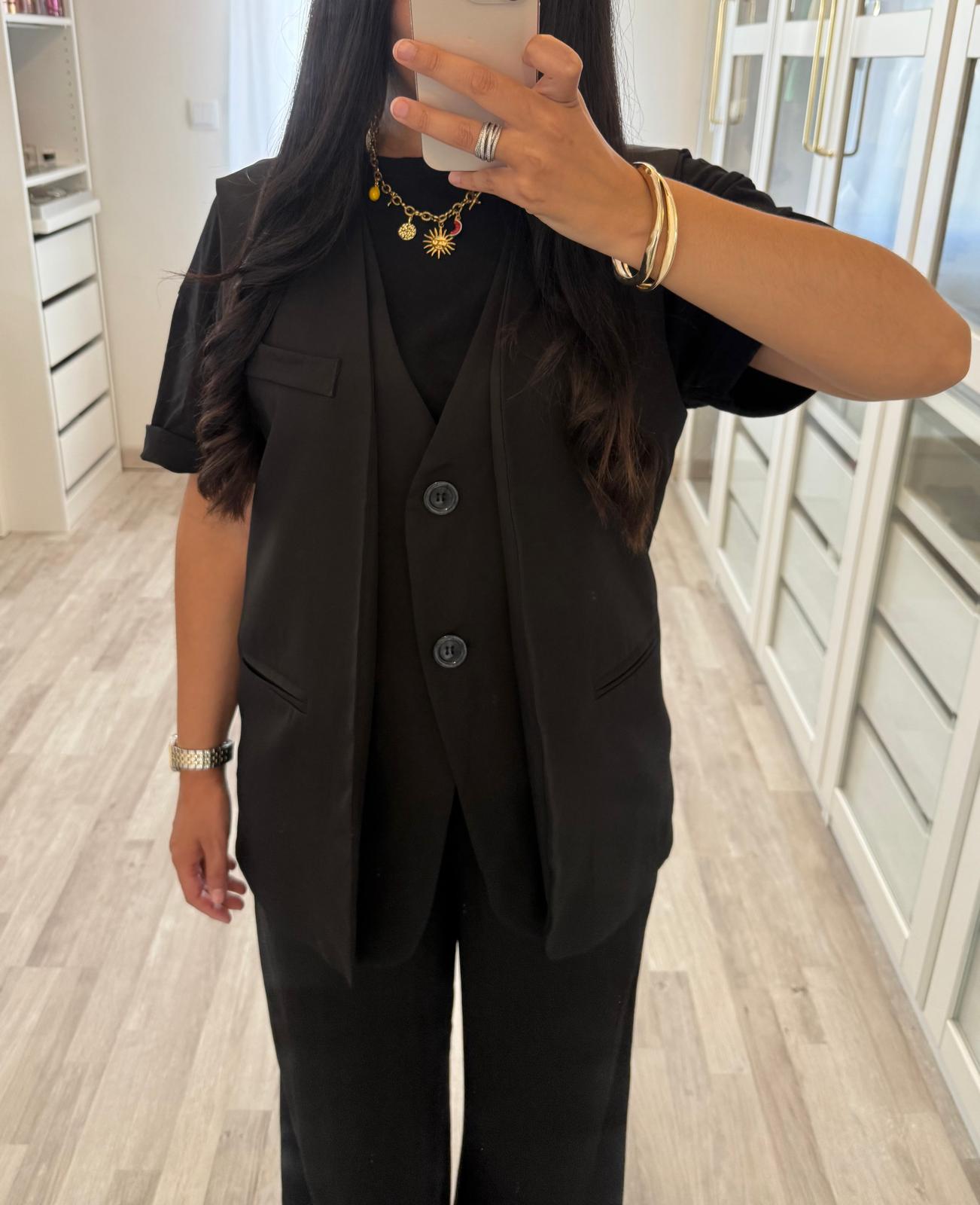 Blazer sans manches Noir