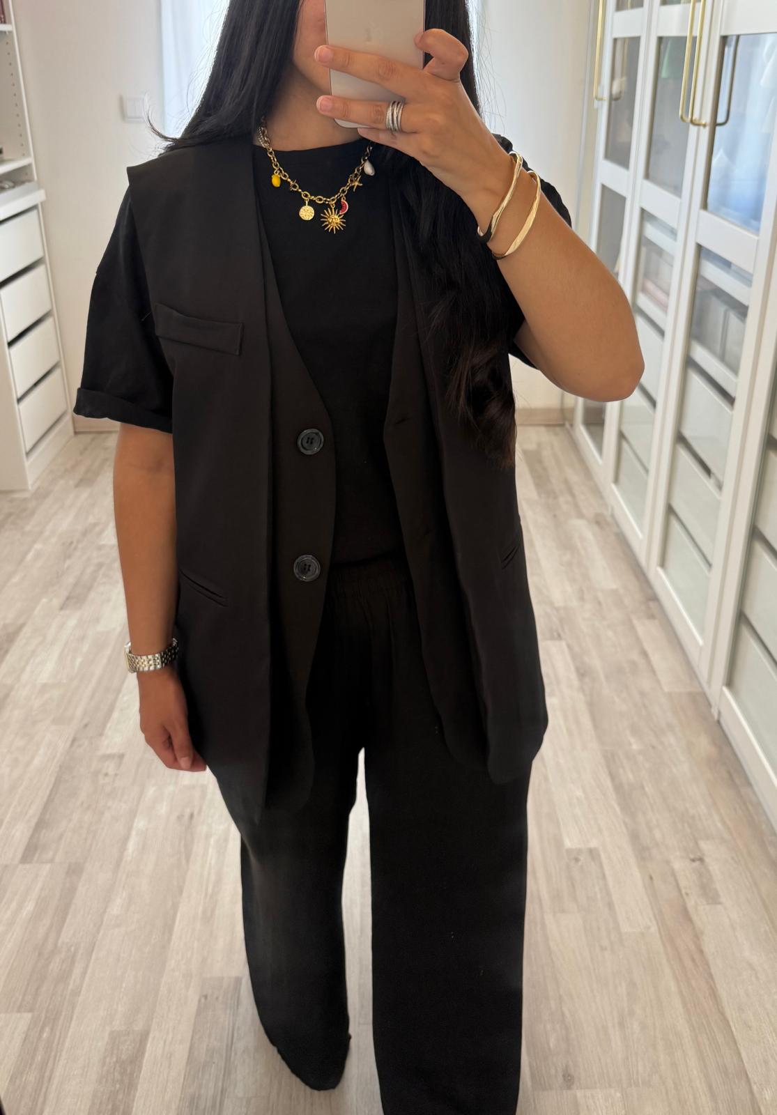 Blazer sans manches Noir